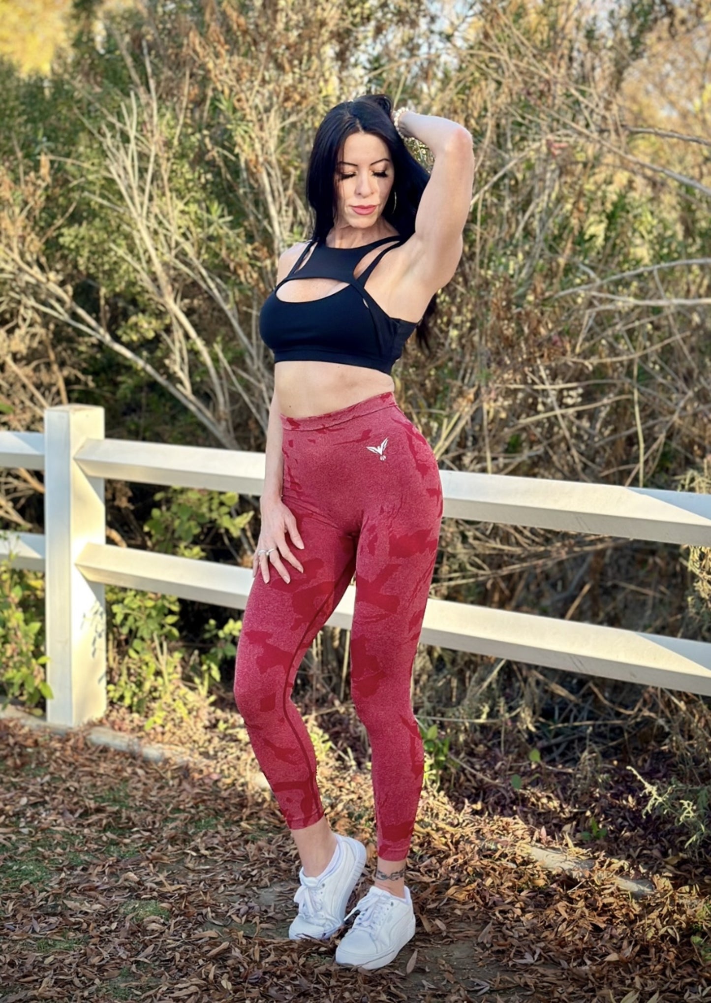 Red/Burgandy Camo Leggings