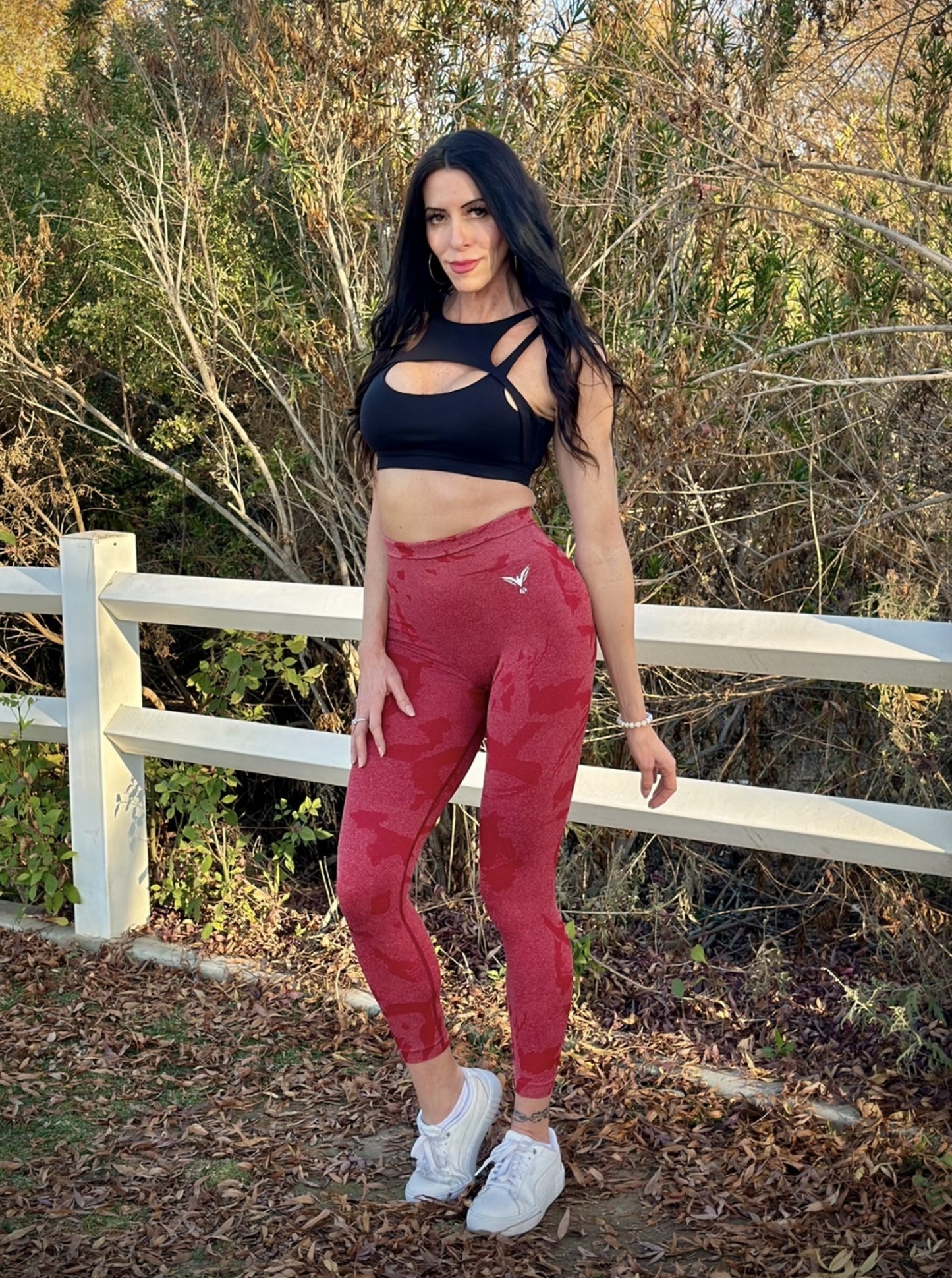 Red/Burgandy Camo Leggings
