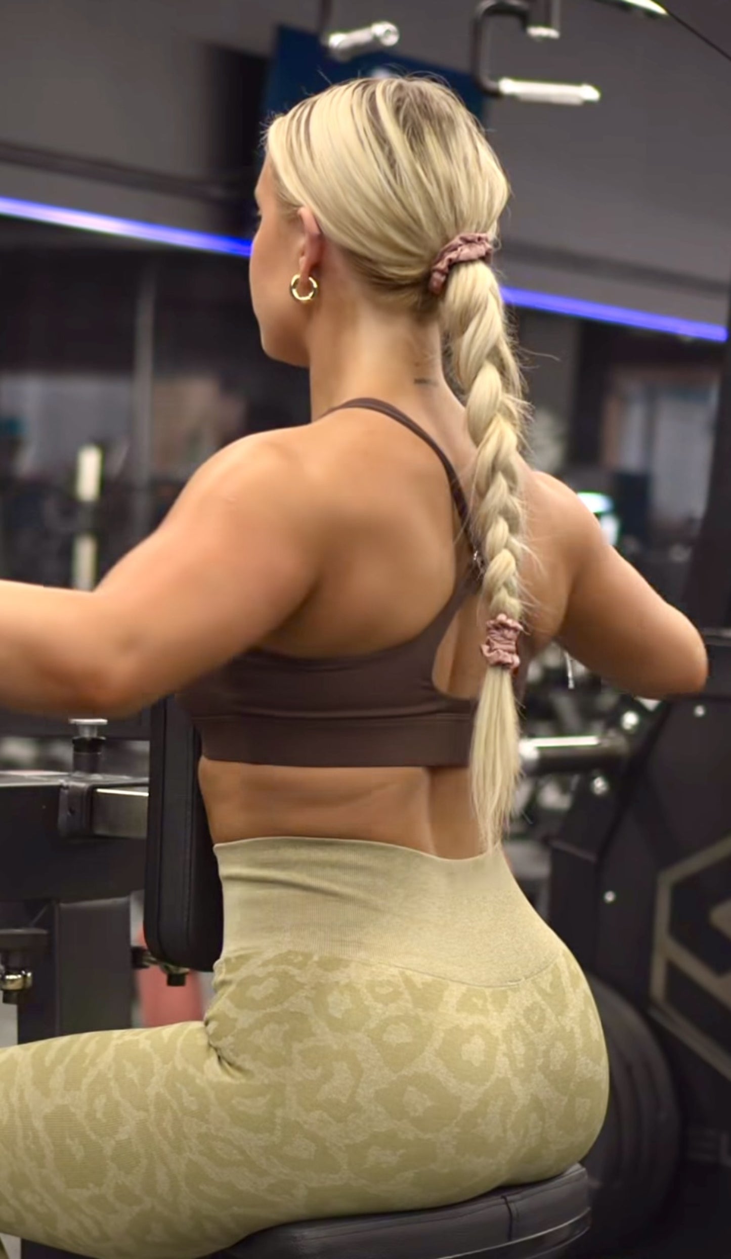 Chocolate Peek A Boo  Sports Bra