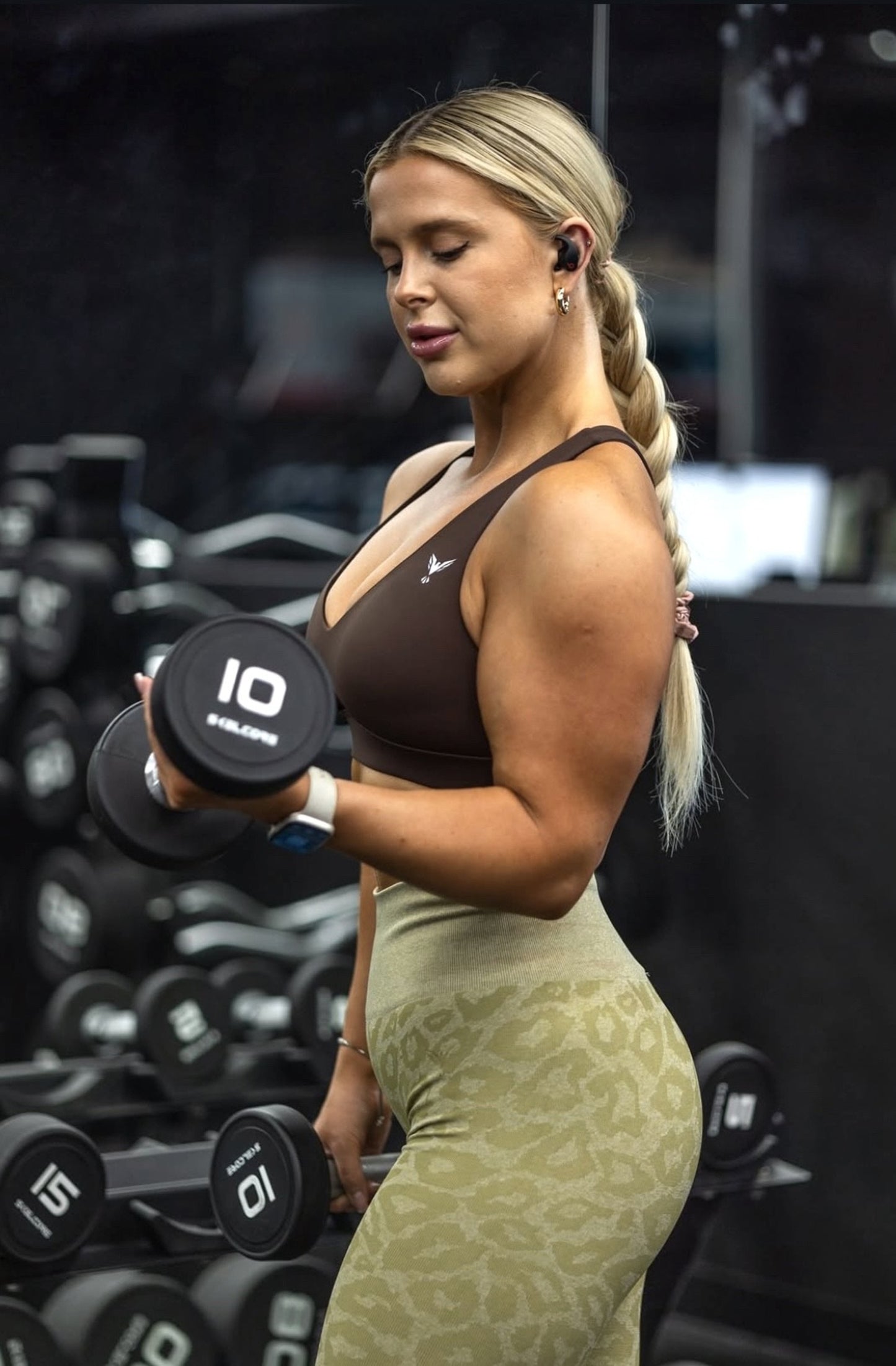 Chocolate Peek A Boo  Sports Bra